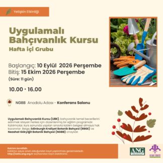 Uygulamalı Bahçıvanlık Kursu; Hafta içi