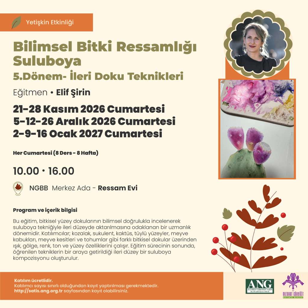 Bilimsel Bitki Ressamlığı Sulu Boya 5. Dönem — İleri Doku Teknikleri